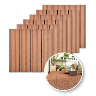 Foto 2 | Foto 2 | Piso Deck Ladrillo Wpc 30x30cm 6 Piezas