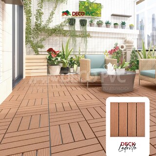Foto 3 | Foto 3 | Piso Deck Ladrillo Wpc 30x30cm 6 Piezas