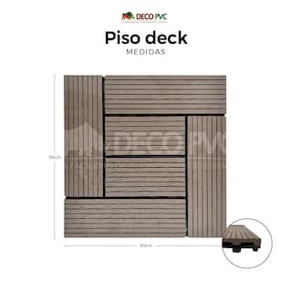 Foto 4 | Foto 4 | Piso Deck Ladrillo Wpc 30x30cm 6 Piezas