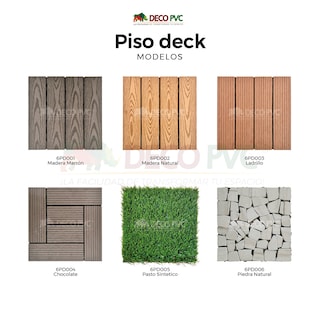 Foto 7 | Foto 7 | Piso Deck Ladrillo Wpc 30x30cm 6 Piezas