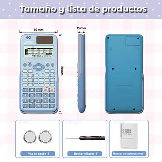 Foto 2 | Foto 2 | Calculadora Cientifica Y Ingeniería Funciones Eo Safe Imports Esi-19803 Azul