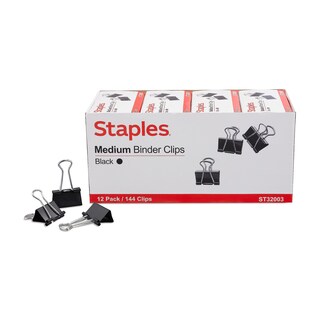 Foto 1 | Foto 1 | Binder Clips Staples, Color Negro Mediano, 5/8 Pulgadas, Capacidad 288 Unidades - Venta Internacional.