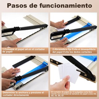 Foto 2 | Foto 2 | Guillotina Belug Para Papel A4 Cortador De Papel Con Seguridad Blanco