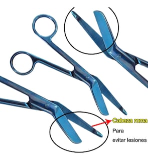 Foto 2 | Foto 2 | Tijeras De Boton Lab.g De Care Acero Inox Tijeras Escolare 2pcs Azul