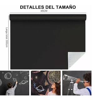 Foto 2 | Foto 2 | Vinilo Autoadhesivo Pizarra de 300 x 45 cm Eo Safe Imports Esi-16667 Negro