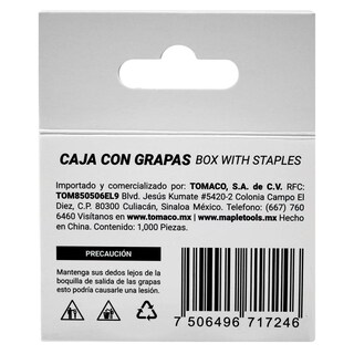 Foto 4 | Foto 4 | 15000 Grapas 1/4'' Maple Tools Cal.25 P/ Tapicería Y Oficina