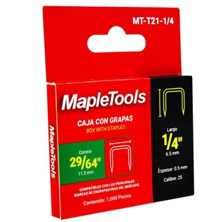 Foto 5 | Foto 5 | 15000 Grapas 1/4'' Maple Tools Cal.25 P/ Tapicería Y Oficina