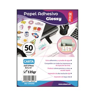 Foto 3 | Foto 8 | Papel Extra Adhesivo Carta 135g 50 Hojas Secado Rápido Pack