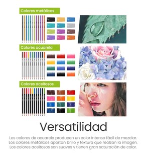 Foto 4 | Foto 4 | Kit De Dibujo Profesional Lápices Boceto Y Accesorios 72 Pzs Trazo Multicolor