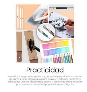 Foto 6 | Foto 6 | Kit De Dibujo Profesional Lápices Boceto Y Accesorios 72 Pzs Trazo Multicolor