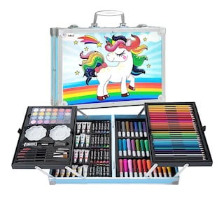 Foto 1 | Foto 1 | Kit De Dibujo Lab.g Profesional Lápices Plumones Unicornio Azul