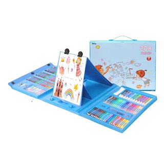 Foto 1 | Foto 1 | 208 Kit Acuarela Belug Lápices Niños Kit De Dibujo Y Pinturas Estuche Azul