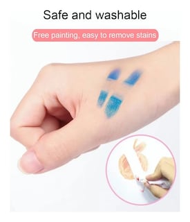 Foto 4 | Foto 4 | 208 Kit Acuarela Belug Lápices Niños Kit De Dibujo Y Pinturas Estuche Azul
