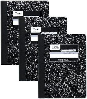 Foto 2 | Foto 2 | Venta Internacional- Cuadernos De Composición Mead, Libretas Comp, Papel Rayado Ancho, 100 Hojas, 9-3/4 X 7-1/2 Pulgadas, Márm