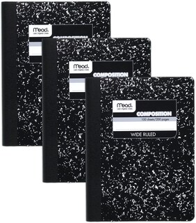 Foto 3 | Foto 3 | Venta Internacional- Cuadernos De Composición Mead, Libretas Comp, Papel Rayado Ancho, 100 Hojas, 9-3/4 X 7-1/2 Pulgadas, Márm