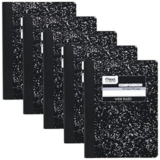 Foto 1 | Foto 1 | Venta Internacional- Cuadernos De Composición Mead, Papel Rayado Ancho, 100 Hojas, Libreta, Paquete De 5 (72368)