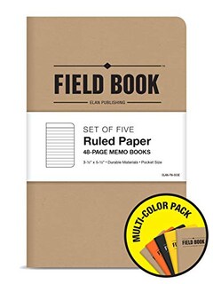 Foto 3 | Foto 3 | Cuaderno de Campo - Revista de Bolsillo 3.5''x5.5'' Elan Publishing Company Paquete de 5 en Kraft