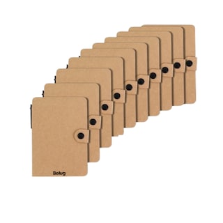 Foto 1 | Foto 1 | Libreta Ecológica Con Notas Adhesivas Post It Y Pluma Belug, 10 Pz Color Caqui