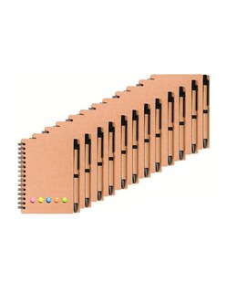 Foto 2 | Foto 2 | Libreta Ecológica Con Notas Adheribles 12 Piezas Marrón + Gratis Termo Güish De Regalo