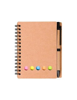 Foto 3 | Foto 3 | Libreta Ecológica Con Notas Adheribles 12 Piezas Marrón + Gratis Termo Güish De Regalo