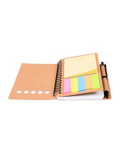 Foto 4 | Foto 4 | Libreta Ecológica Con Notas Adheribles 12 Piezas Marrón + Gratis Termo Güish De Regalo