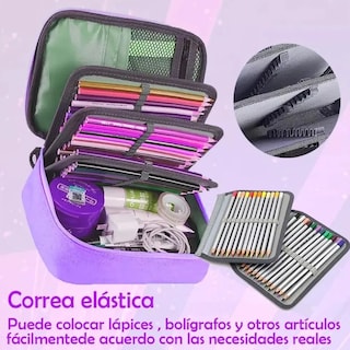 Foto 4 | Foto 4 | Estuche Para Lápices De Gran Capacidad 72 Ranuras De Colores Lab.g Púrpura