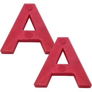 Foto 2 | Foto 2 | Abecedario Para Casa3d Art Mxafd-002 2 Piezas Rojo