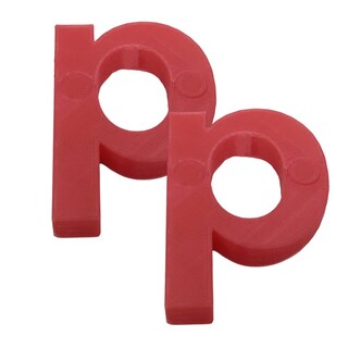 Foto 1 | Foto 1 | Letras Tridimensional Creativa 3D Art 2 Piezas Rojo