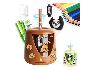 Foto 1 | Foto 1 | Sacapuntas Eléctrico Xtellar Con Diseño De Dibujos Animados Y Tres Colores – Perfecto Para Lápices De Colores Y Redondos