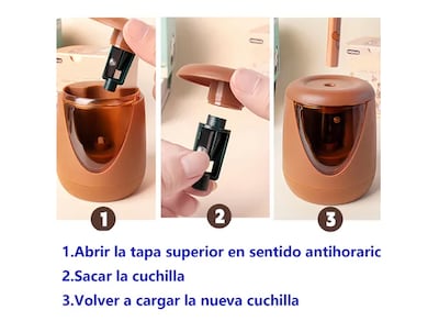 Foto 3 | Foto 3 | Sacapuntas Eléctrico Xtellar Con Diseño De Dibujos Animados Y Tres Colores – Perfecto Para Lápices De Colores Y Redondos