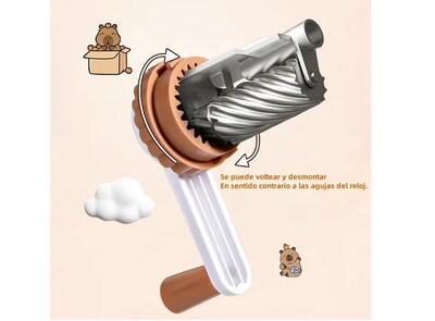 Foto 4 | Foto 4 | Xtellar Sacapuntas Astronauta Capibara, Afilador De Lápices Con Manivela Innovador