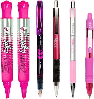 Foto 1 | Foto 1 | Zebra Paquete Rosa Plus Contiene 2 Resaltadores + 1 Pluma Fuente + 3 Bolígrafos Cuerpo Color Rosa