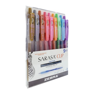 Foto 1 | Foto 1 | Set 9 Bolígrafos Tinta Gel 1.0mm Sarasa Clip Shiny Zebra