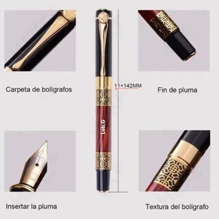 Foto 4 | Foto 4 | Elegante Estilográfica De Alta Calidad Con Tinta Incluida Lab.g Rojo