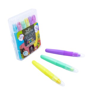 Foto 2 | Foto 2 | Set 6 Marcadores De Gel Jumbo Indra Creative Premium Ind-0397 Multicolor Colores Pastel Fórmula Cremosa Aroma Frutal Lavables