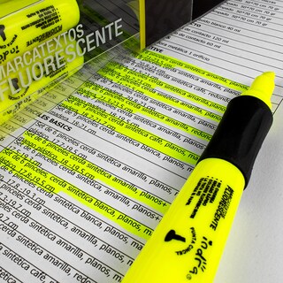 Foto 5 | Foto 5 | Marcatextos Indra Ind-0744 Color Amarillo Fluorescente Secado Rápido Punta Cincel Uso Oficina Escolar Resaltante 12 Pzas