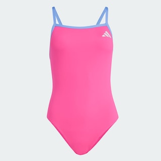 Foto 3 | Foto 3 | Traje De Natación Con Tiras Finas Y Espalda En V Adidas Rosa Mujer