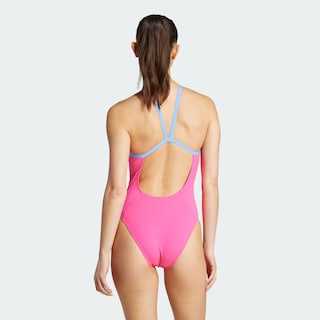 Foto 4 | Foto 4 | Traje De Natación Con Tiras Finas Y Espalda En V Adidas Rosa Mujer