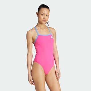 Foto 5 | Foto 5 | Traje De Natación Con Tiras Finas Y Espalda En V Adidas Rosa Mujer