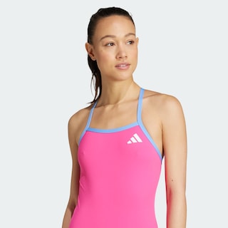 Foto 6 | Foto 6 | Traje De Natación Con Tiras Finas Y Espalda En V Adidas Rosa Mujer
