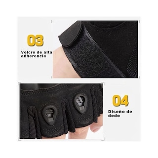 Foto 4 | Foto 4 | Guantes Belug Tacticos Militar Medio Dedo Motocicleta Y Bicicleta Negro Talla G