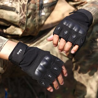 Foto 5 | Foto 5 | Guantes Belug Tacticos Militar Medio Dedo Motocicleta Y Bicicleta Negro Talla G