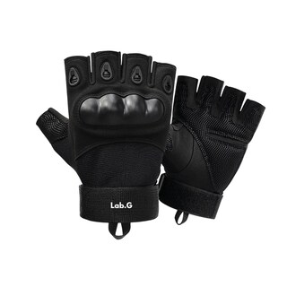 Foto 1 | Foto 1 | Guantes Lab.g Tacticos Militar Medio Dedo Motocicleta Y Bicicleta Negro Talla G