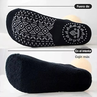 Foto 2 | Foto 2 | Calcetines Antiderrapantes Eo Safe Imports Esi-14675 Negros 5 Pares para Yoga Danza o Pilates
