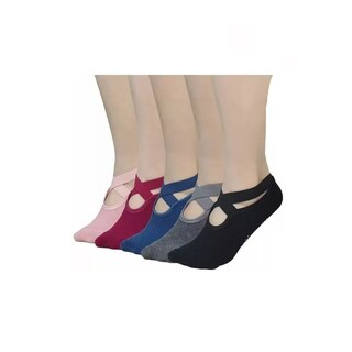 Foto 1 | Foto 1 | Calcetines Antiderrapantes Eo Safe Imports Esi-14676 Multicolor 5 Pares para Yoga Danza o Pilates