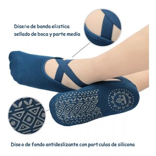 Foto 3 | Foto 3 | Calcetines Antiderrapantes Eo Safe Imports Esi-14676 Multicolor 5 Pares para Yoga Danza o Pilates