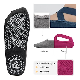 Foto 4 | Foto 4 | Calcetines Antiderrapantes Eo Safe Imports Esi-14676 Multicolor 5 Pares para Yoga Danza o Pilates