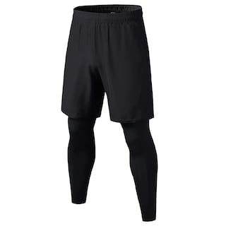 Foto 1 | Foto 1 | Pantalón Deportiva Compresión Con Short 2 En 1 2eg Eo Safe Imports Esi-15201 Negro