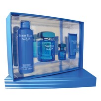Set para Hombre Perry Ellis Perry Aqua 100 ml Edt Spray/Desodorante 200 ml/Shower Gel 50 ml/7.5 ml Edt