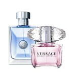 Set de Perfumes Versace Homme y Bright Crystal para Hombre y Mujer